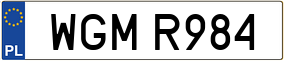 Trailer License Plate